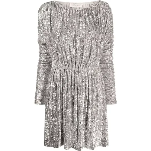 Sparkle Dress , female, Sizes: L - Saint Laurent - Modalova