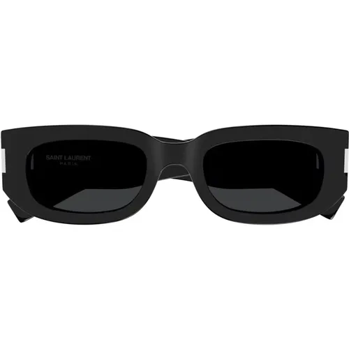Klassische Rechteckige Sonnenbrille Schwarz - Saint Laurent - Modalova