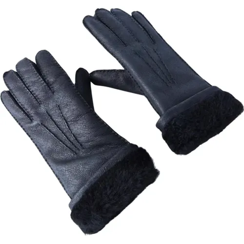 Stylish Men Leather Gloves , male, Sizes: 9 1/2 IN, 8 1/2 IN, 10 IN, 9 IN - Dolce & Gabbana - Modalova