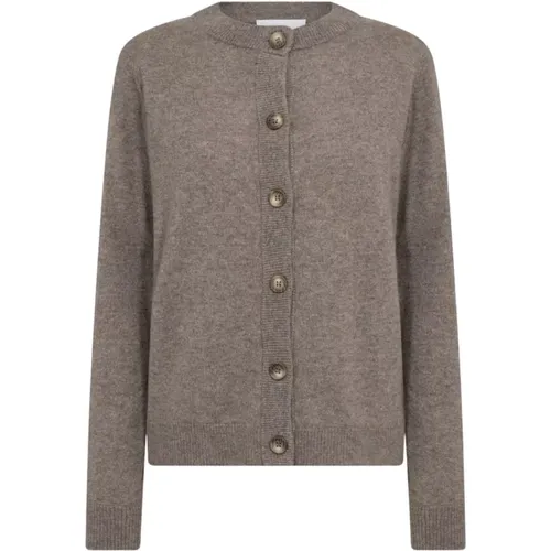 Dark Sand Cashmere Cardigan Eloise Style , female, Sizes: M, XS, S - Levete Room - Modalova