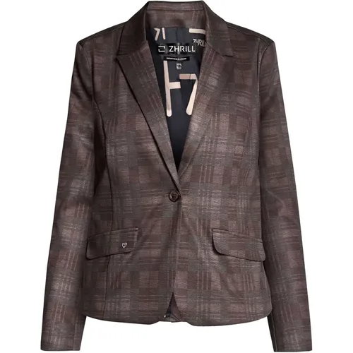 Checkered Blazer for Women , female, Sizes: L, XS, S, XL, M - Zhrill - Modalova