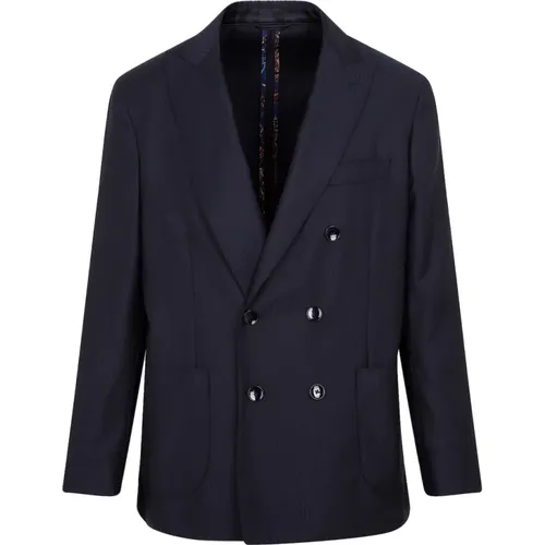 Wool Pinstripe Jacket , male, Sizes: S - ETRO - Modalova