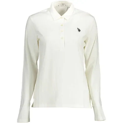 Besticktes Langarm-Poloshirt , Damen, Größe: XL - U.S. Polo Assn. - Modalova