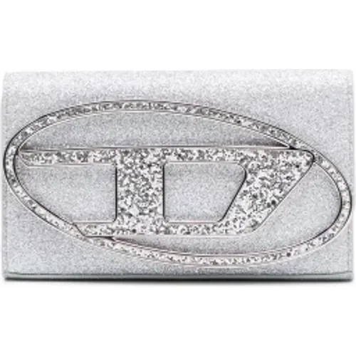 Portemonnaie-Tasche aus Glitzerstoff , Damen, Größe: ONE Size - Diesel - Modalova