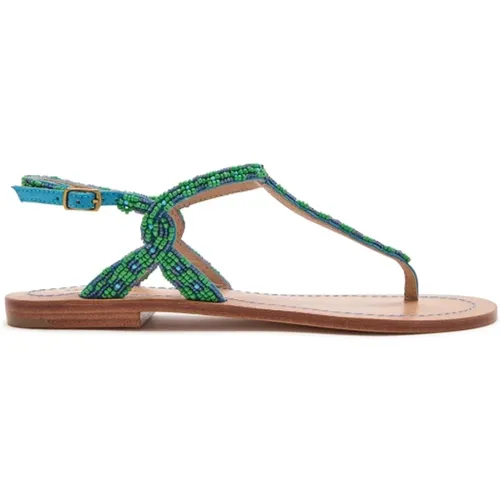 Flat Sandalen , Damen, Größe: 36 EU - MALIPARMI - Modalova