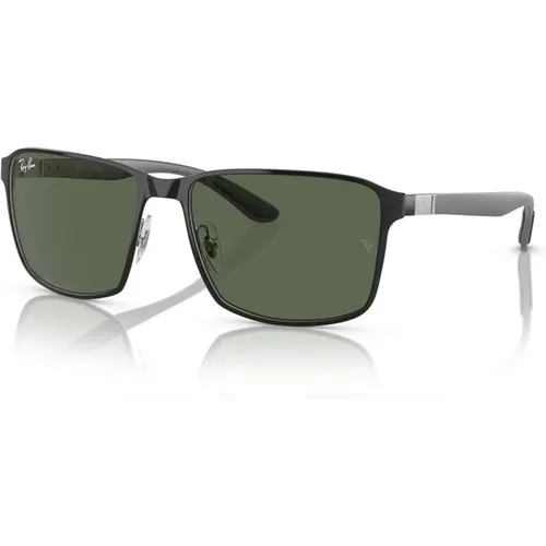 Square Sunglasses Green Dark Unisex , unisex, Sizes: 59 MM - Ray-Ban - Modalova