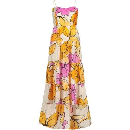 Alice Maxi Dress Mimosa/Cassis Print , female, Sizes: M - Fabienne Chapot - Modalova