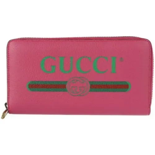 Gebrauchte rosa Lederbrieftasche - Gucci Vintage - Modalova