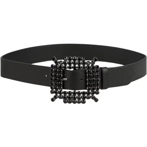 Rhinestone buckle belt , female, Sizes: S, M, L - Alma en Pena - Modalova