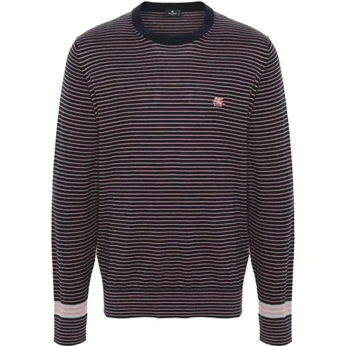 Pegasus Motif Cotton Cashmere Sweater , male, Sizes: M, L - ETRO - Modalova