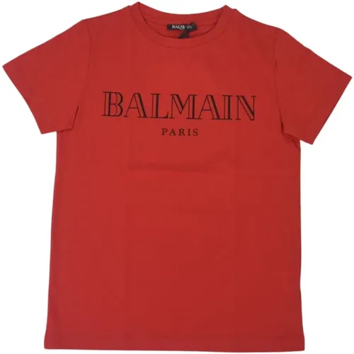 Basic Jersey T-Shirt für Jungen - Balmain - Modalova