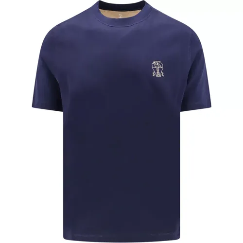 Crew-neck T-Shirt Short Sleeve , male, Sizes: M, XL, L - BRUNELLO CUCINELLI - Modalova