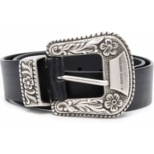 Western Style Leather Belt , female, Sizes: 75 CM, 85 CM, 80 CM - Golden Goose - Modalova