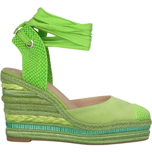 Woven Wedge Sandal with Embellishments , female, Sizes: 5 UK, 4 UK - Alma en Pena - Modalova