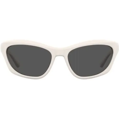Geometrische weiße Sonnenbrille mit grauen Gläsern - Chiara Ferragni Collection - Modalova