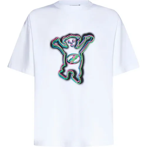 Teddy Print T-shirt Weiß , Herren, Größe: L - We11Done - Modalova