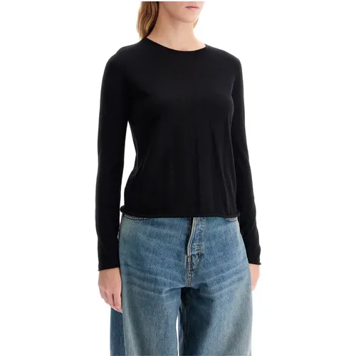 Cashmere Pullover with Rolled Edges , female, Sizes: M - Lisa Yang - Modalova