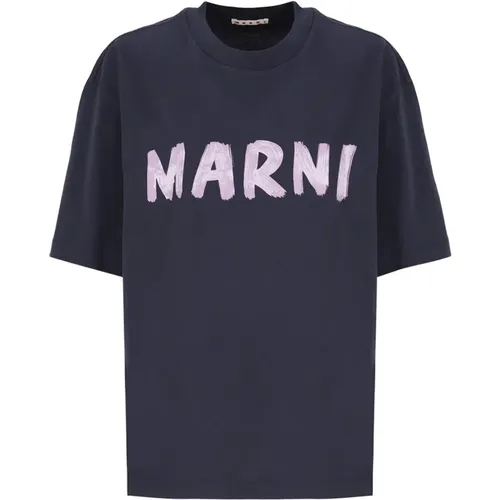 Cotton T-shirts and Polos for Women , female, Sizes: XS - Marni - Modalova