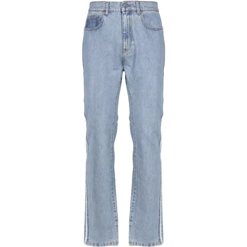 Blaue Baumwoll-Denim-Jeans mit Logo-Patch - JW Anderson - Modalova