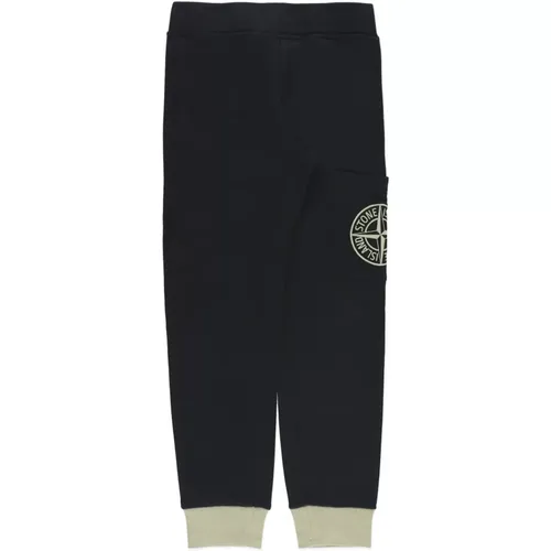 Schwarze Baumwoll-Cargohose - Stone Island - Modalova