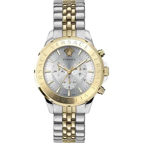Chronograph Signature Uhr Gold Silber - Versace - Modalova