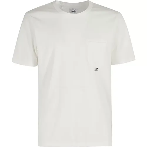 Taschen-T-Shirt im Garment-Dyed-Stil , Herren, Größe: XL - C.P. Company - Modalova