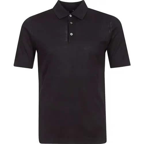 Navy Polo Shirt with Three Buttons , male, Sizes: M, 3XL, S, XS - Hindustrie - Modalova