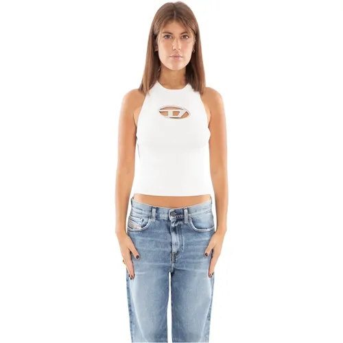 Metallgestricktes Top mit M-Onerva Stil , Damen, Größe: XS - Diesel - Modalova