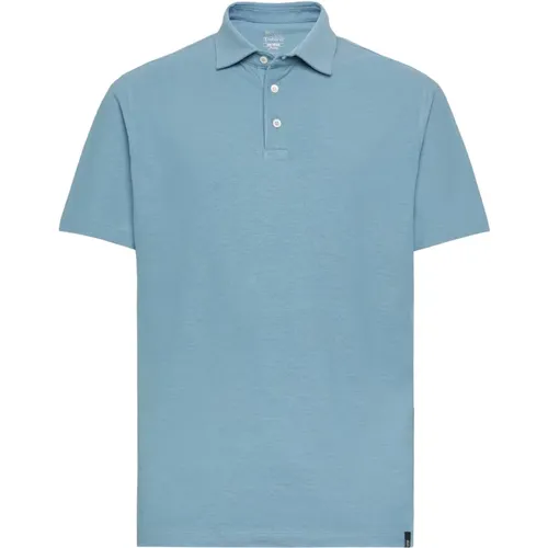 Regular Fit Poloshirt aus Baumwoll-Crêpe-Jersey , Herren, Größe: L - Boggi Milano - Modalova