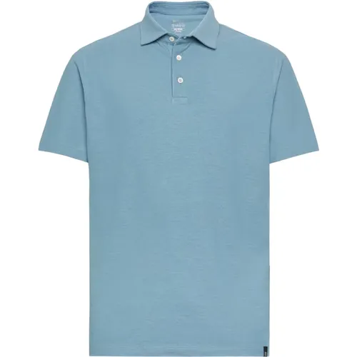 Regular Fit Poloshirt aus Baumwoll-Crêpe-Jersey , Herren, Größe: S - Boggi Milano - Modalova