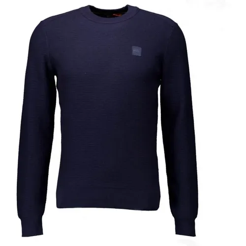 Anion Dark Sweater with Subtle Texture , male, Sizes: 3XL, L - Boss Orange - Modalova
