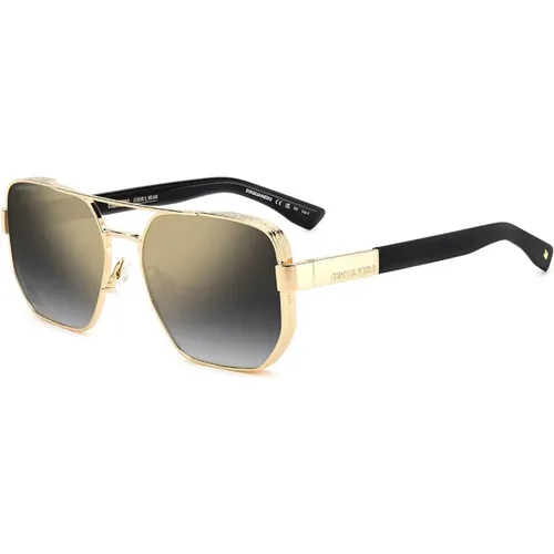 Metal Front Sunglasses with Geometric Shape and Logo Spoiler , unisex, Sizes: 58 MM - Dsquared2 - Modalova