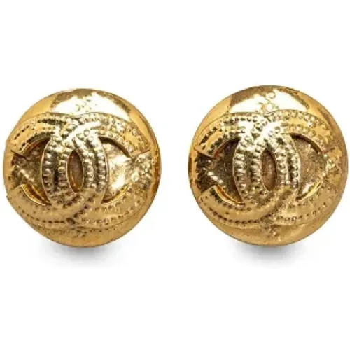 Pre-owned Metal earrings , female, Sizes: ONE SIZE - Chanel Vintage - Modalova