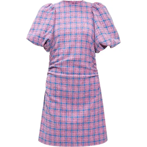 Checked dress , female, Sizes: S, XS - Ganni - Modalova