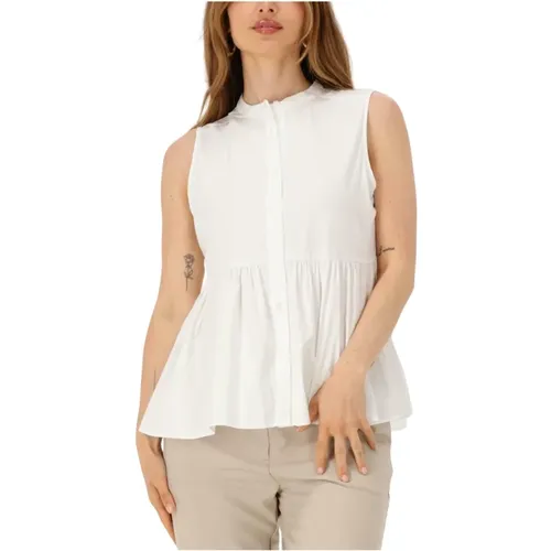 Solid Isla Top Bluse , Damen, Größe: XL - Levete Room - Modalova