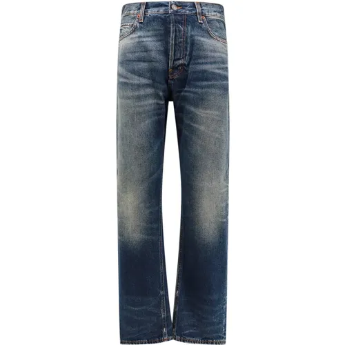 Blaue Straight Leg Jeans , Herren, Größe: W32 - Haikure - Modalova