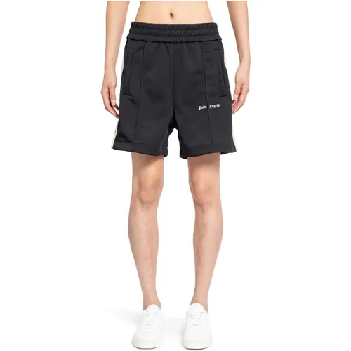 Logo Track Shorts Schwarz mit Weißen Streifen , Herren, Größe: XS - Palm Angels - Modalova