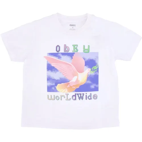 Peace Dove Short Sleeve Tee , female, Sizes: M, XS - Obey - Modalova