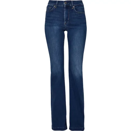 High-rise Flared Jeans in , female, Sizes: W30, W31, W32, W27, W28, W26 - Liu Jo - Modalova
