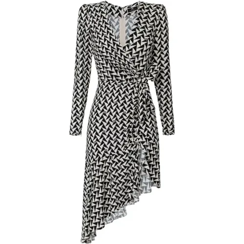 Midi Kleid mit geometrischem Muster - Elisabetta Franchi - Modalova