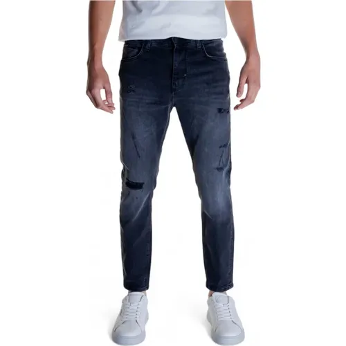 Schwarze Jeans mit Reißverschluss/Knopfverschluss , Herren, Größe: W28 - Antony Morato - Modalova