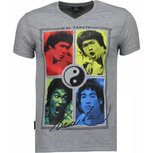 Bruce Lee Ying Yang - Herren T-Shirt - 2315G - Local Fanatic - Modalova