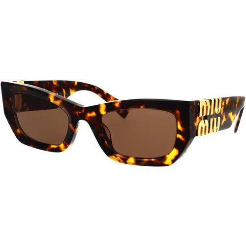 Oversize Rectangular Sunglasses , female, Sizes: 53 MM - Miu Miu - Modalova