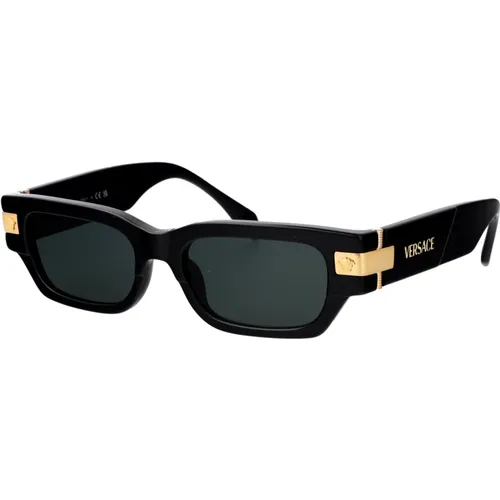 Stylish Sunglasses with Model 0Ve4465 , male, Sizes: 53 MM - Versace - Modalova