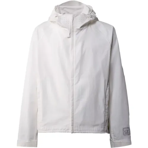 HyST Hooded Jacket in Bianco , male, Sizes: L, M - C.P. Company - Modalova