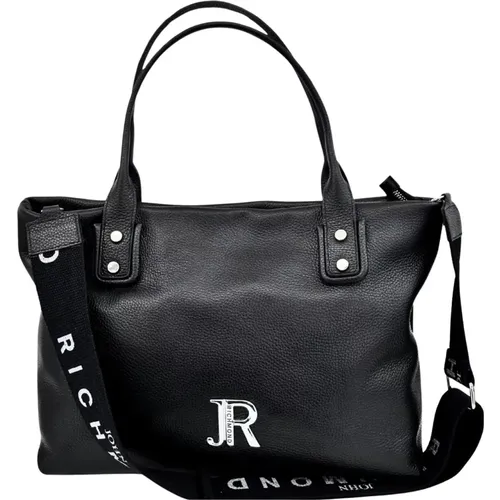 Schwarze Shoppingtasche mit Logogurt - John Richmond - Modalova