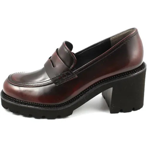 Bordeaux Leder Slipper Blockabsatz - Paul Green - Modalova