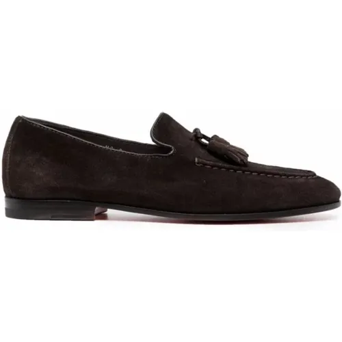 Leder Loafers Santoni - Santoni - Modalova