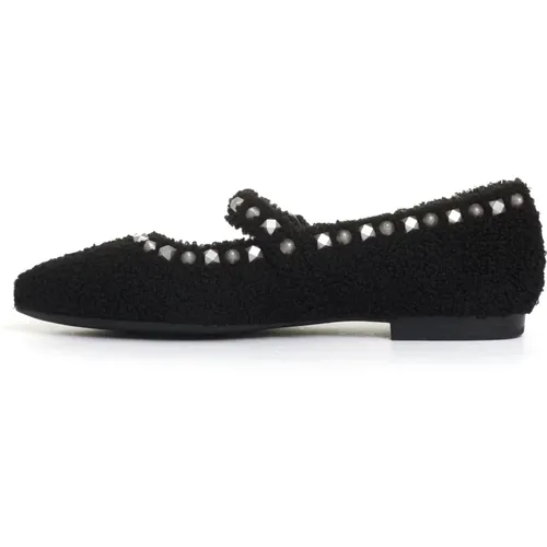 Ecofur Schwarze Ballettschuhe , Damen, Größe: 39 EU - Ash - Modalova