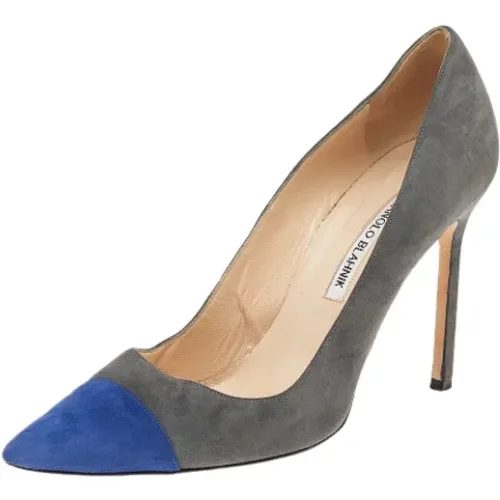 Pre-owned Suede heels , female, Sizes: 7 UK - Manolo Blahnik Pre-owned - Modalova